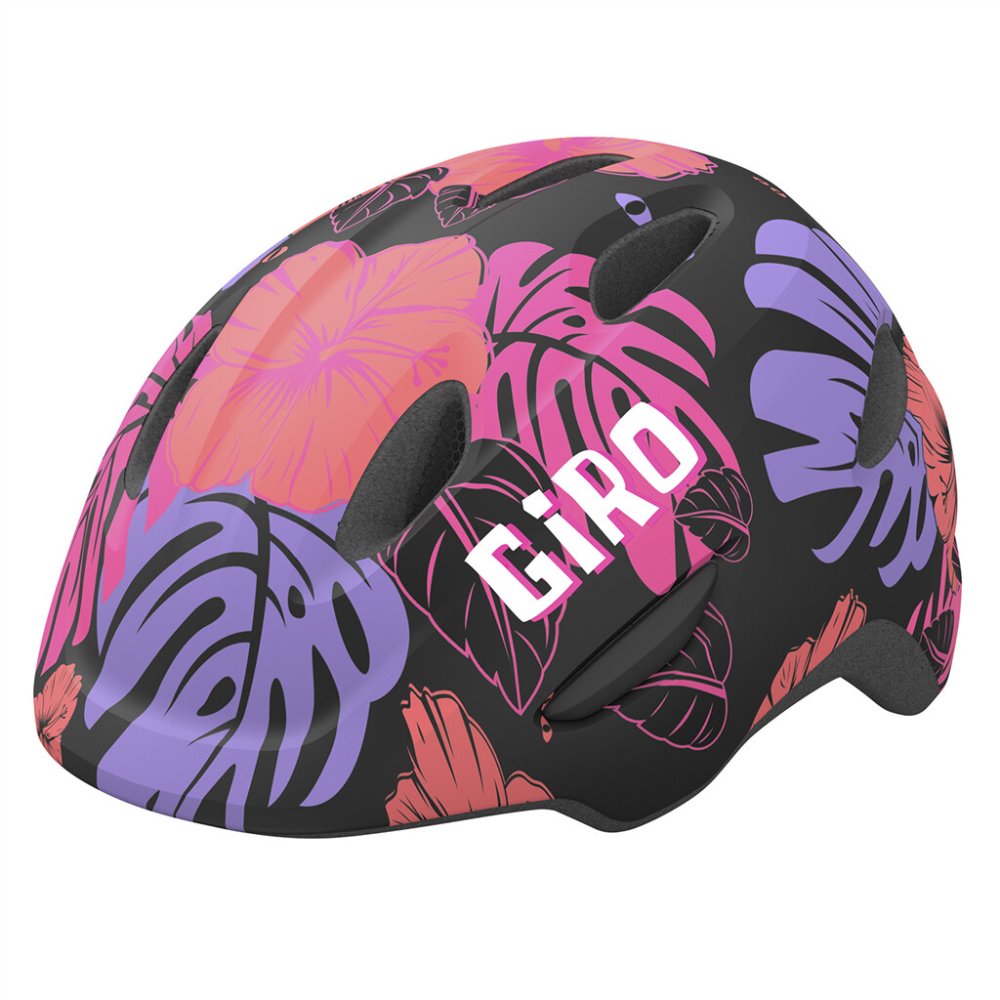 Scamp Helmet matte black floral, S