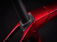 Trek Domane SLR 9 eTap 52 Metallic Red Smoke to Red Car